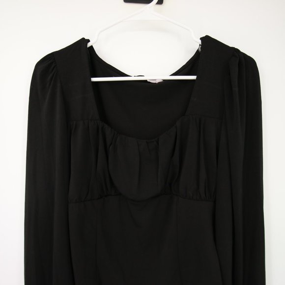 SO Black Long Sleeve Stretchy Crop Top Size L Soft NWOT - Picture 2 of 5